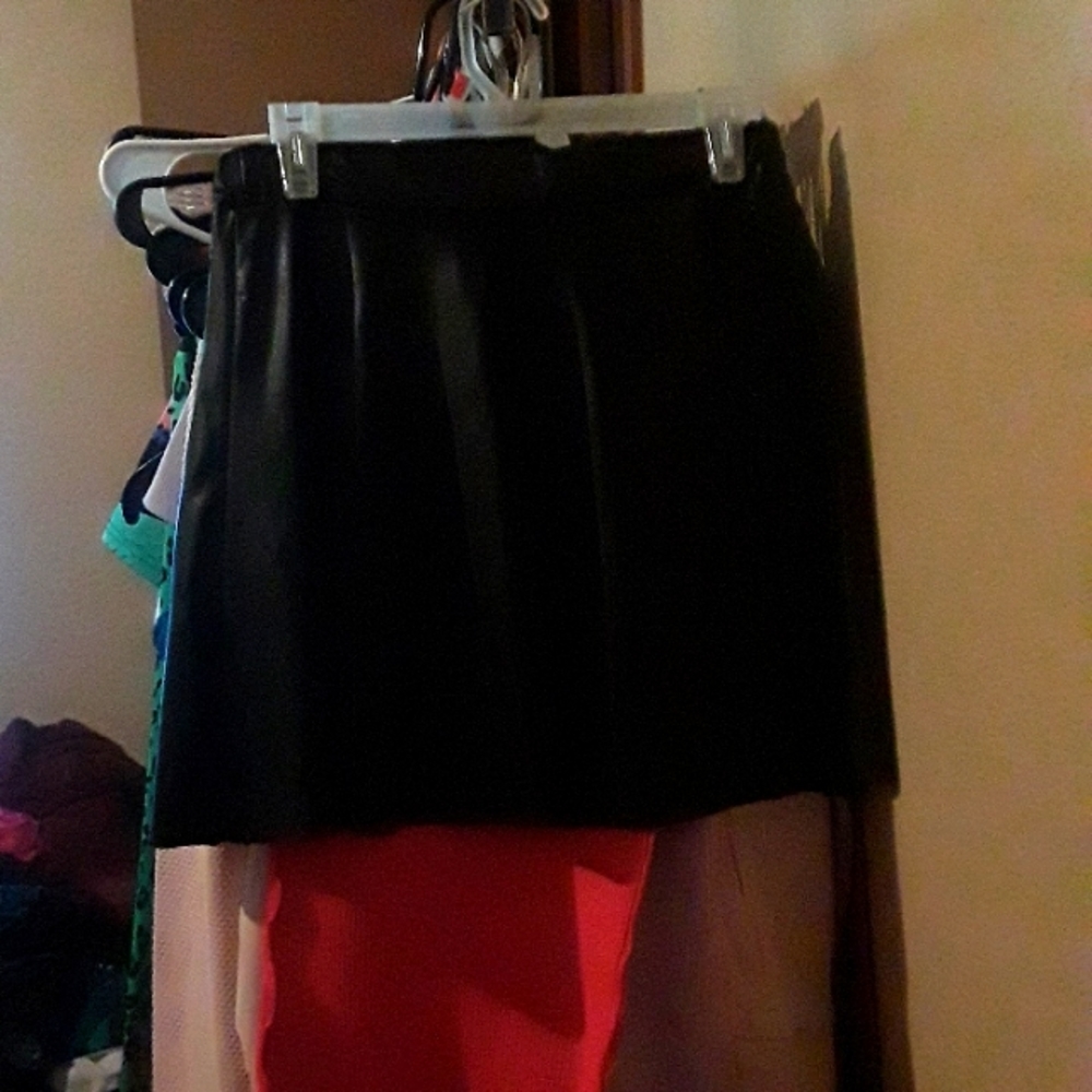 Faux leather skirt